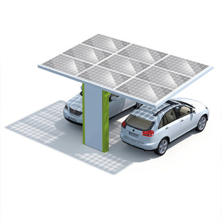 On/off grid Thickness 0.5mm-15mm PV Carport Solar Systems For Private Parking Lot